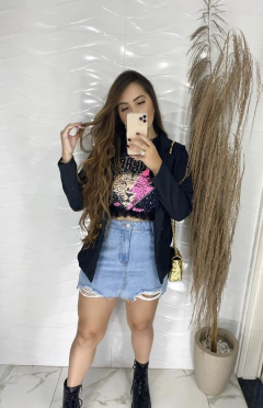 Tee Leopardo - Preta na internet