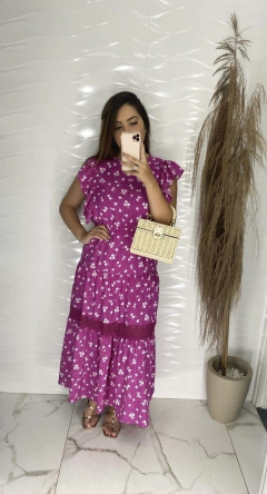 Vestido Floral- Babados - comprar online