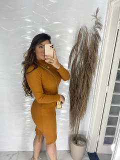 Imagem do Vestido Canelado Ribana - Manga Longa