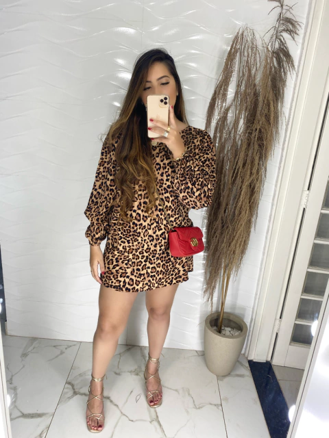 Vestido Macaquinho- Onça
