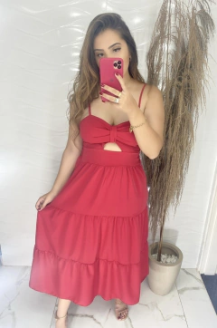 Vestido Recorte Midi- Colors - Vestorelli