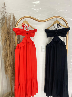 Vestido babados- Argola - Vestorelli
