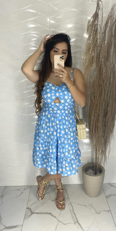 Vestido Recorte - Floral - Vestorelli