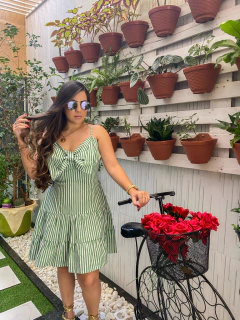 Vestido Laço- Listra - Vestorelli