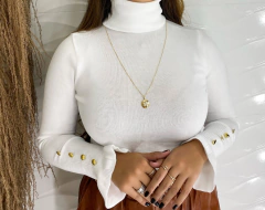 Blusa Manga L. Cacharrel Tricot - Botões na internet