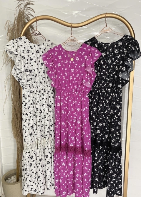 Vestido Floral- Babados