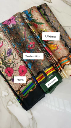 Lenço Cetim- Estampado