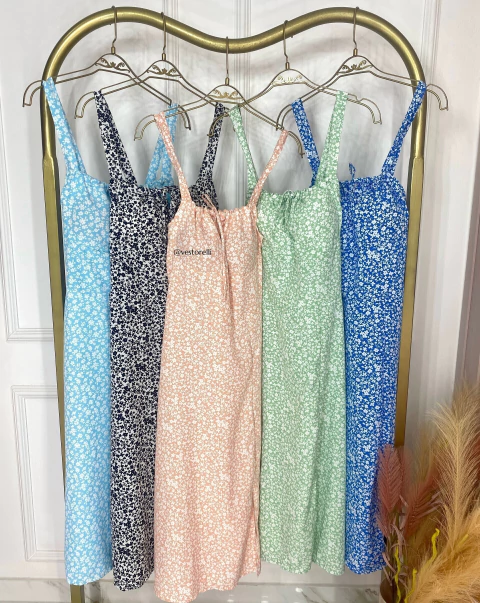 Vestido Fresh Floral Alcinha - Crepinho