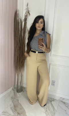 Calça Pantalona Lisa - Crepe Duna - loja online