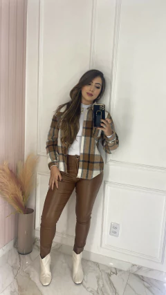 Jaqueta Flanelada Xadrez- Marrom - Vestorelli