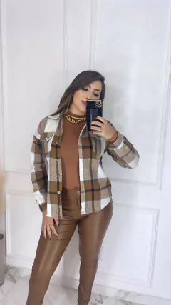 Jaqueta Flanelada Xadrez- Marrom na internet