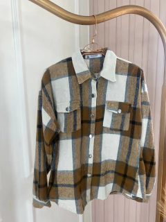 Jaqueta Flanelada Xadrez- Marrom - comprar online