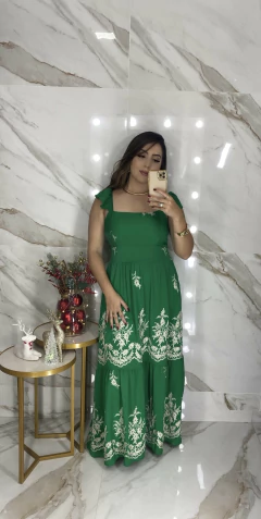Vestido Bordado Crochê na internet