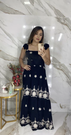 Vestido Bordado Crochê - loja online