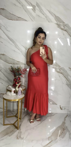 Vestido Laço Ombro - Viscose Premium - comprar online