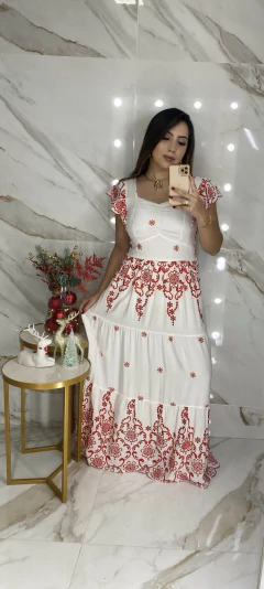 Vestido Manguinha - Bordado - comprar online