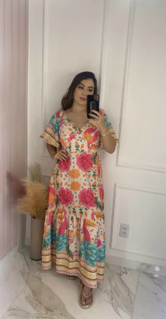 Vestido Manguinha - Estampado na internet