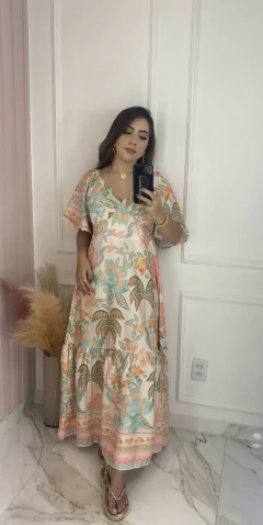 Vestido Manguinha - Estampado - Vestorelli