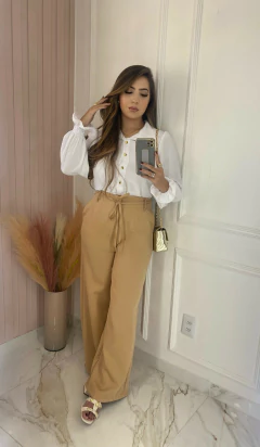 Calça Pantalona Zíper/Cinto - Alfaiataria - Vestorelli