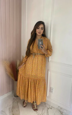 Vestido Flowers - Amarelo - loja online
