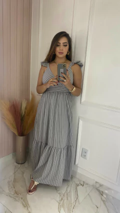 Vestido Alça Babados - Risca de Giz - loja online