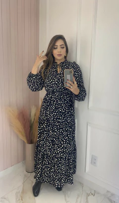 Vestido Gravatinha - Animal Print