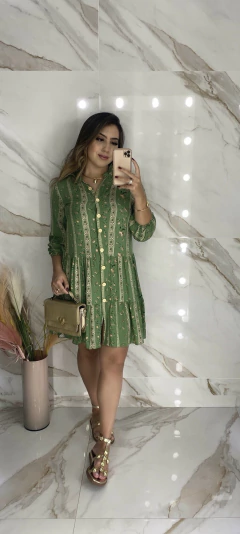 Vestido Blair Bata - Botões Floral Viscolinho - comprar online