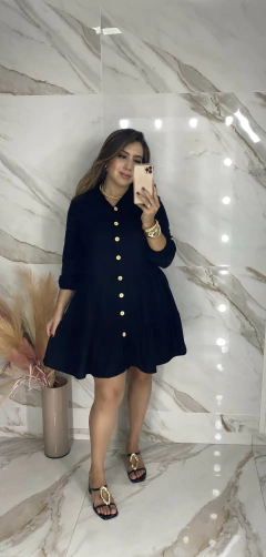 Vestido Blair Bata - Botões Linho - Vestorelli