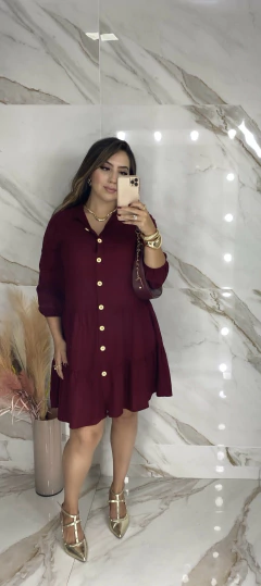 Vestido Blair Bata - Botões Linho - loja online