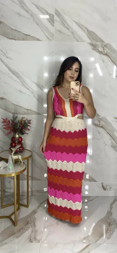 Vestido Tricot Colors - Abertura Lateral - Vestorelli