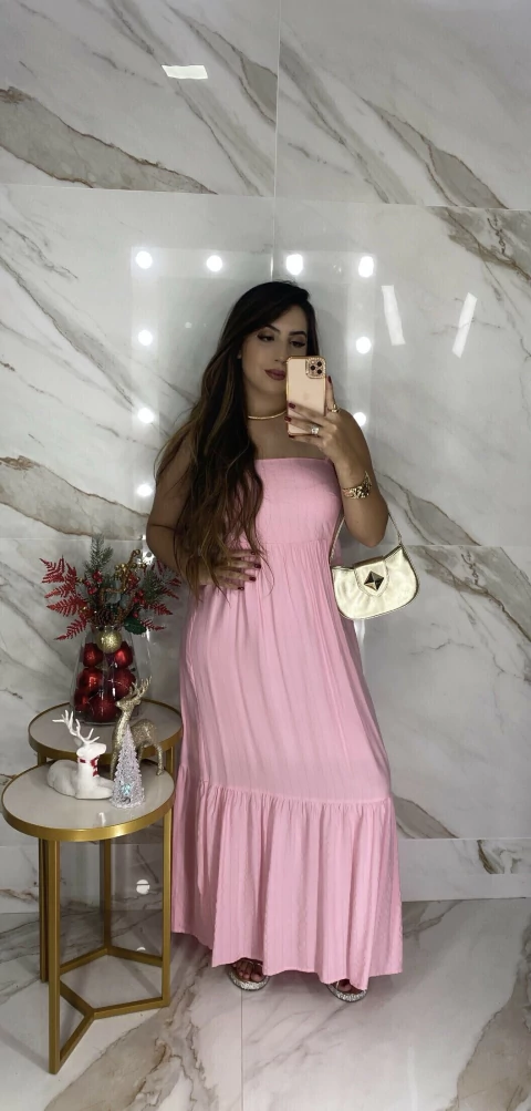 Vestido Alcinha Longo - Fio Lurex