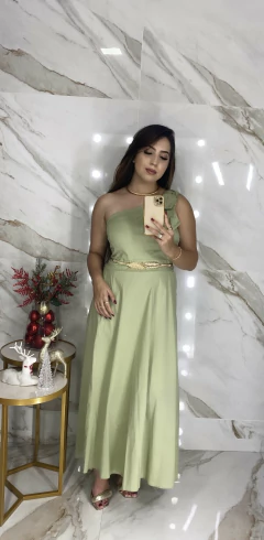 Vestido Tricoline - Laço ombro - comprar online