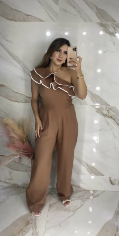 Macacão Babados c/ faixa - bicolor