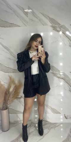 Short Couro - Flanelado