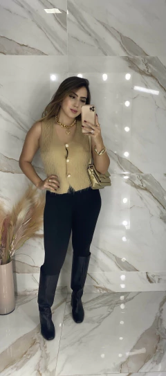 Colete Blair - Tricot importado com pelúcia - loja online