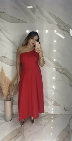 Vestido Tricoline - Laço ombro - comprar online