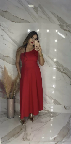 Vestido Tricoline - Laço ombro