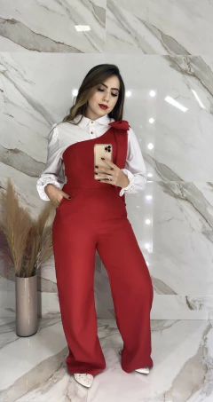 Imagem do Macacão Luxo Laço Ombro - Alfaiataria