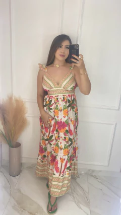 Imagem do Vestido Alça Babados - Estampado