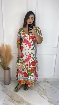 Vestido Manguinha - Estampado - comprar online