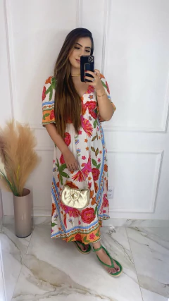 Vestido Manguinha - Estampado na internet