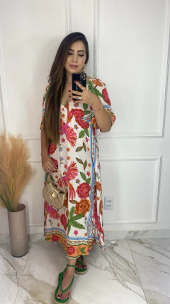 Vestido Manguinha - Estampado - Vestorelli