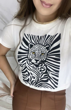 Cropped Onça - 100% algodão - comprar online
