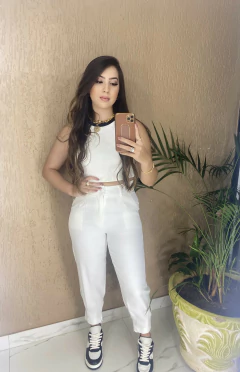 Calça Alfaiataria Cenoura - Barra Zíper - loja online