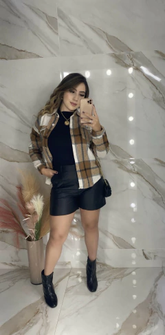 Jaqueta Flanelada Xadrez- Marrom - Vestorelli