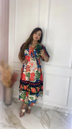 Vestido Estampado - Crepe - comprar online