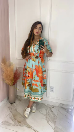 Vestido Estampado - Crepe - Vestorelli