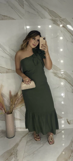 Vestido Malibu - Flor no Ombro