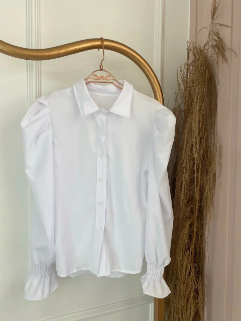 Camisa Social Manga Princesa - Branca