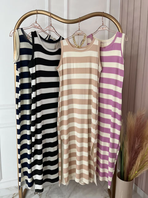 Vestido Comfy Listrado - Regata